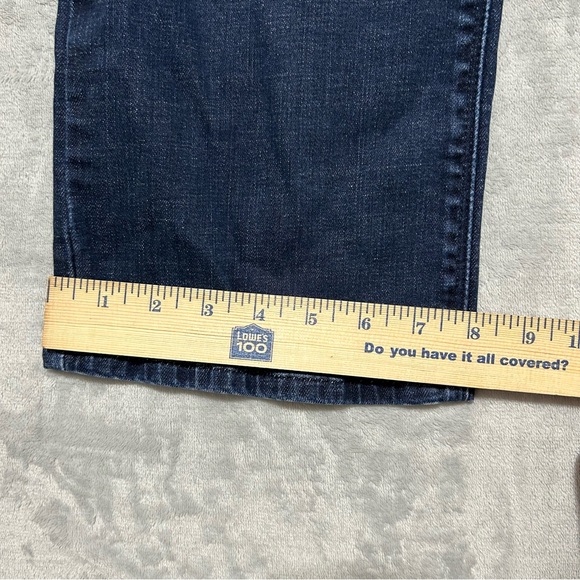 Mott & Bow Jeans Mens 36x32 Blue Straight Denim Dark Wash Stretch (36x29) Pants - Picture 8 of 10